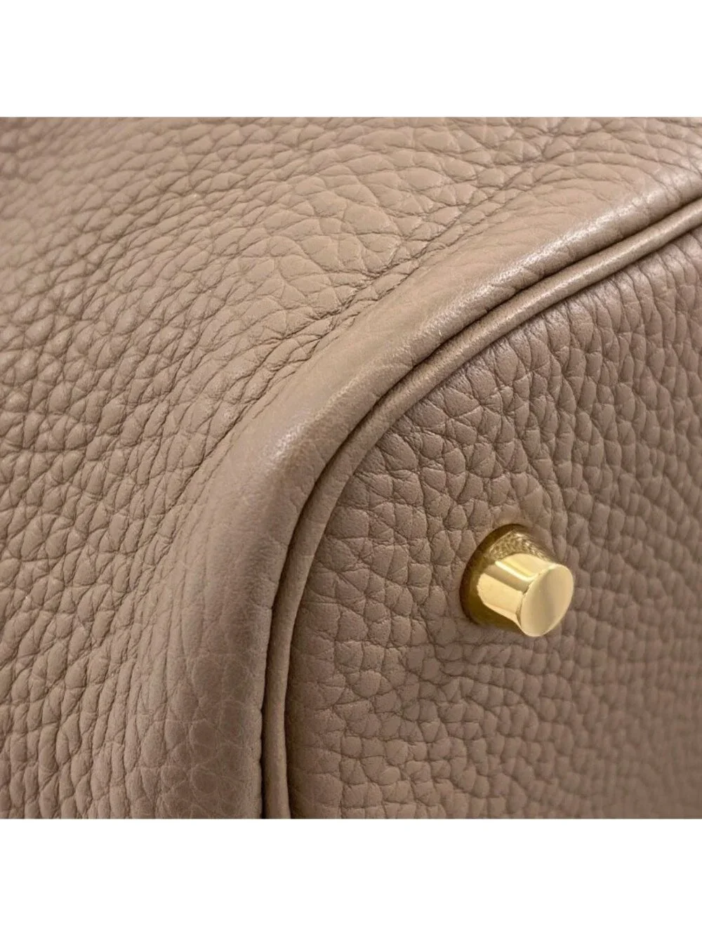 Hermes Picotin Lock Etoupe Gold Handbag Taurillon Clemence
